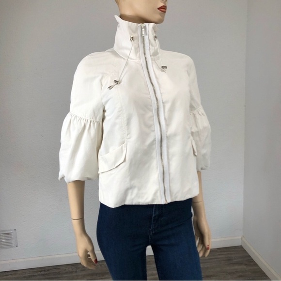 AK Anne Klein jacket white .balloon sleeves S:PP - Picture 4 of 14